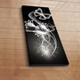 Wallity Reloj de pared de lienzo decorativo Multicolor 30 x 70 cm